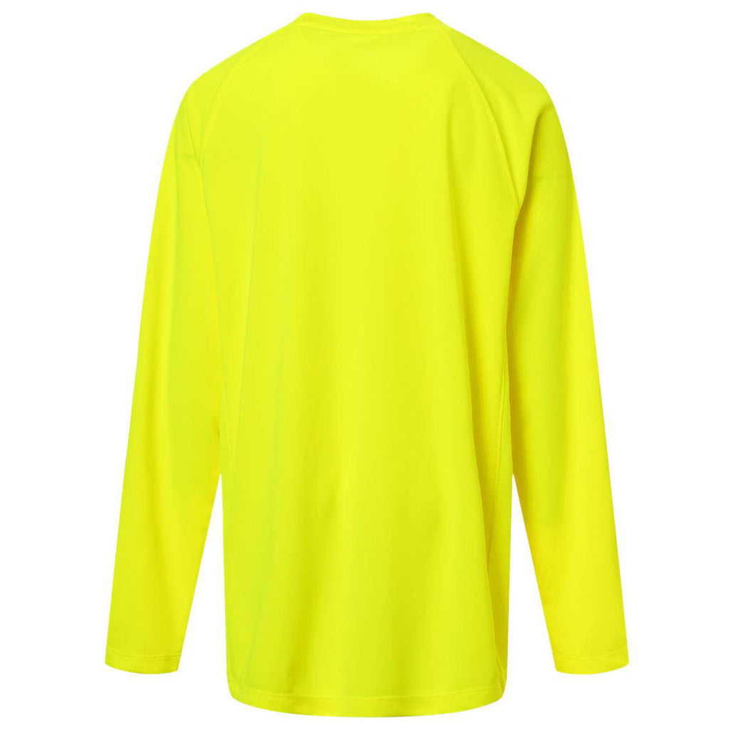 HUK Youth Neon Yellow Pursuit Long Sleeve T-Shirt