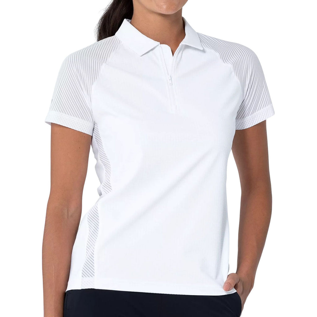 Levelwear Women's White Tandem Polo