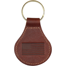 Heritage Gear Dark Brown Leather with Brass Metal Key Fob