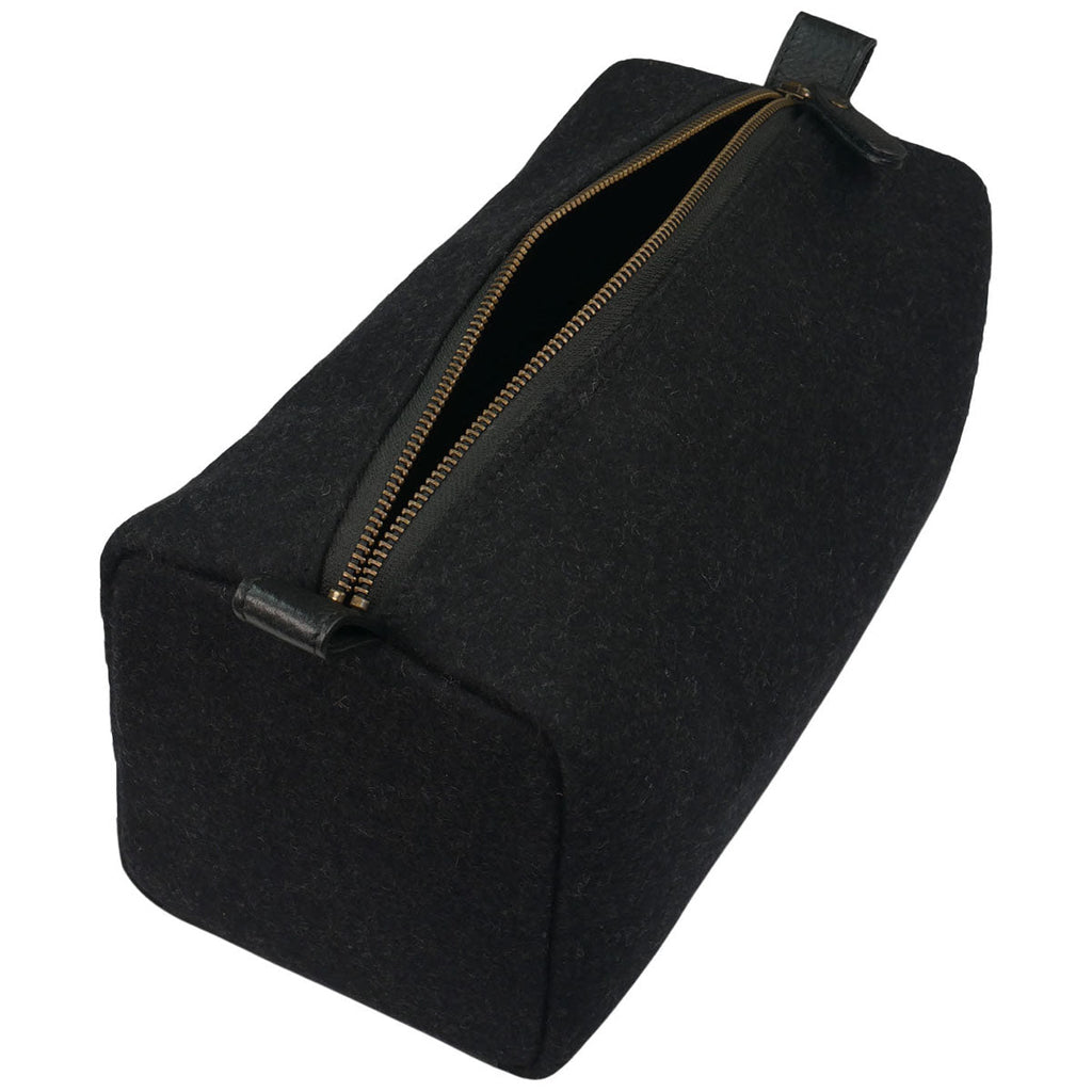 Heritage Gear Black/Black Wool Dopp Kit