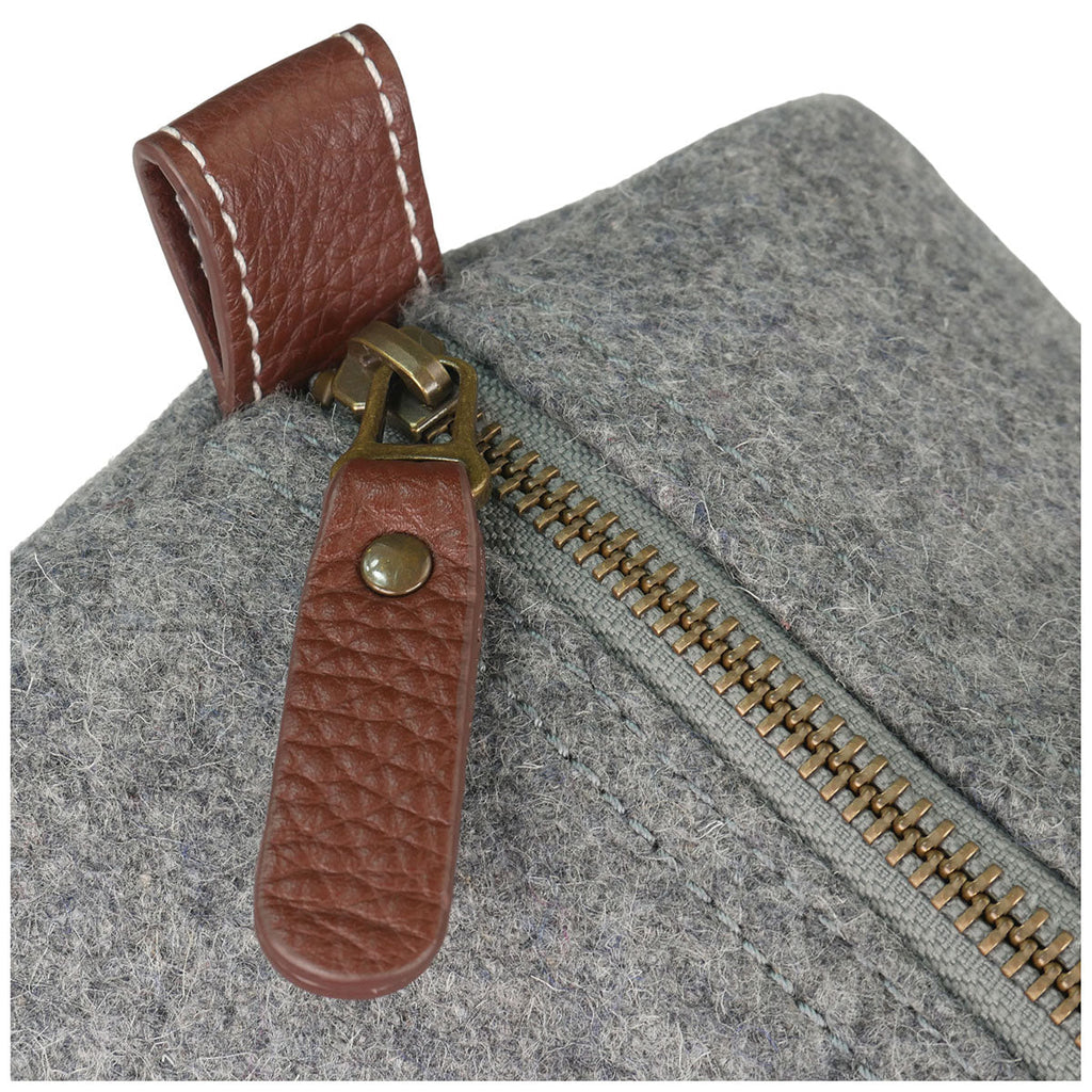 Heritage Gear Grey/Tan Wool Dopp Kit