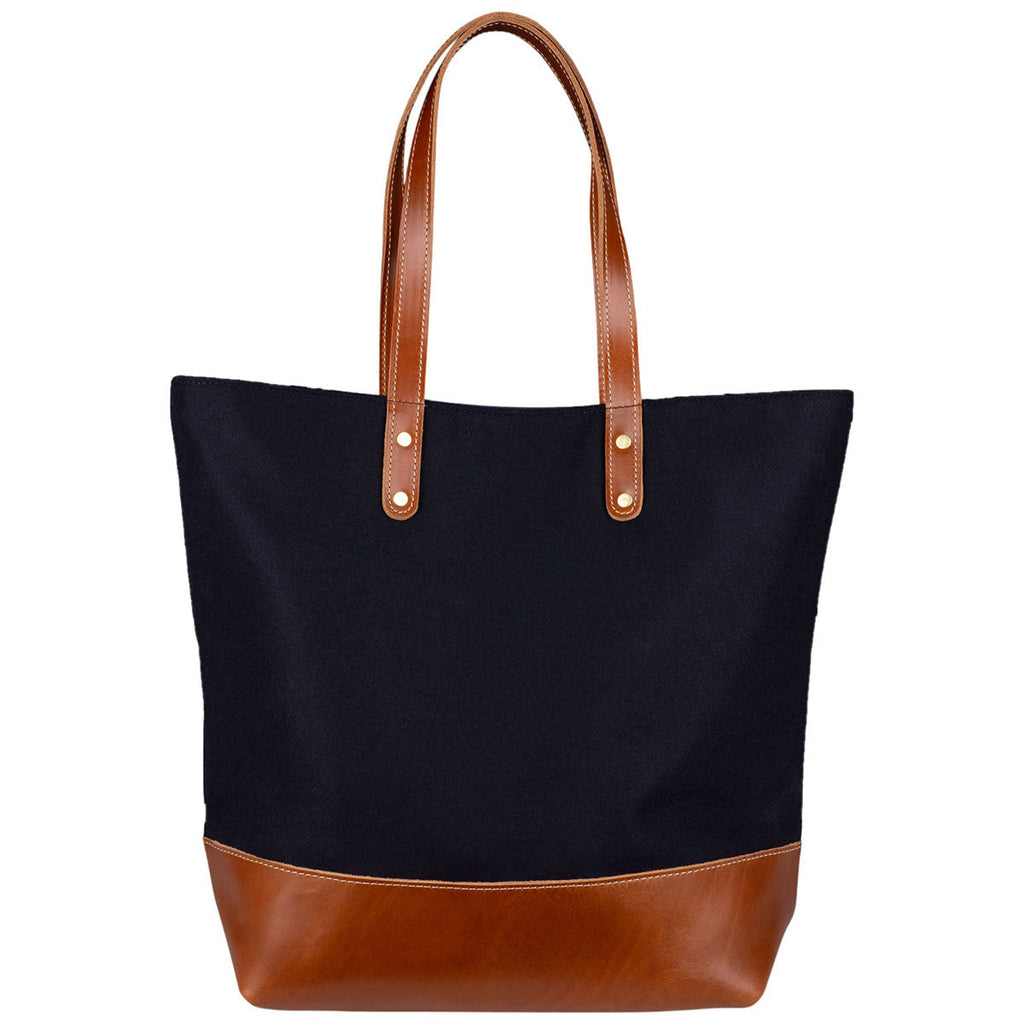 Heritage Gear Navy/Tan Wool Tote