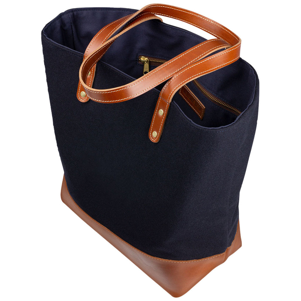 Heritage Gear Navy/Tan Wool Tote