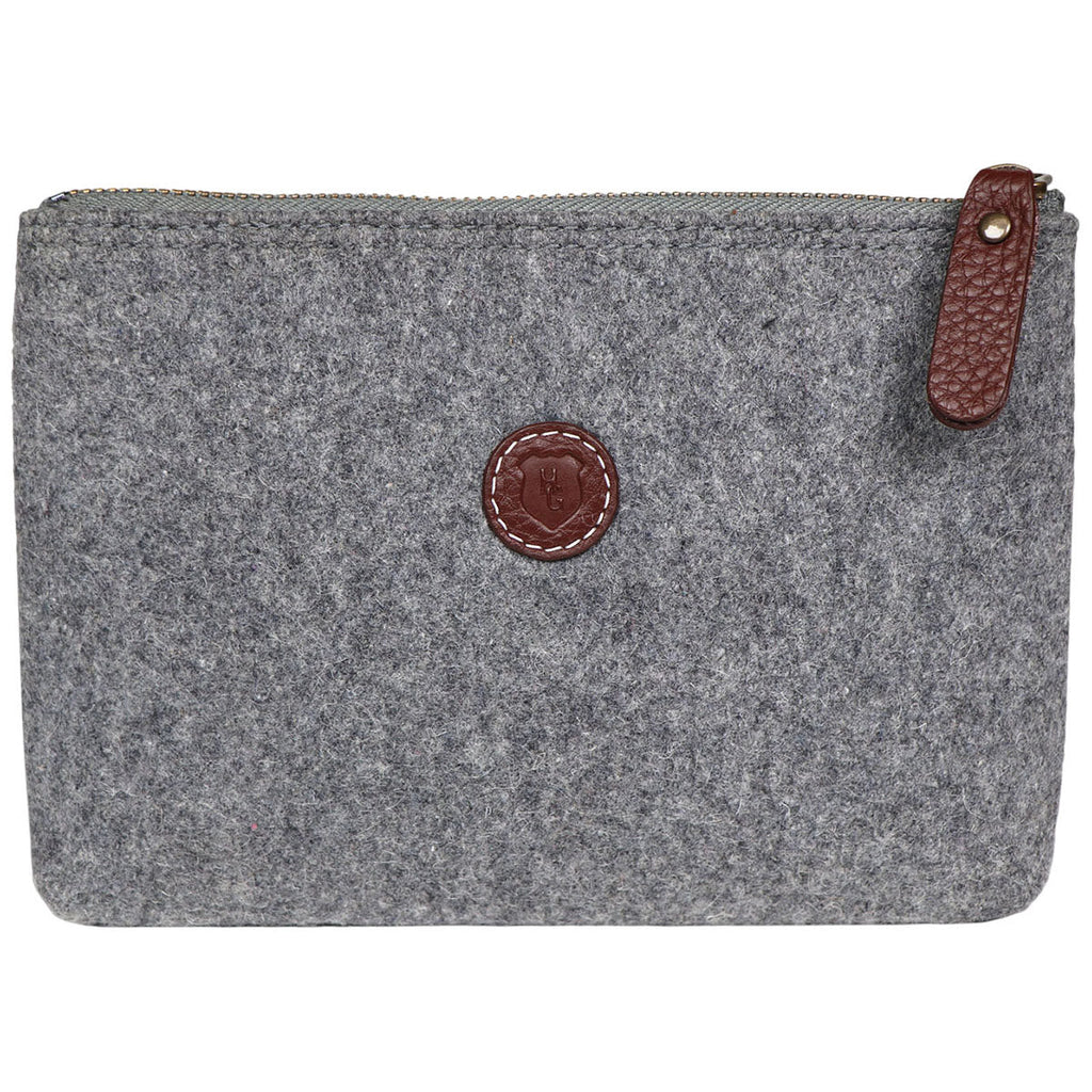 Heritage Gear Grey/Tan Wool Valuables Pouch