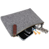 Heritage Gear Grey/Tan Wool Valuables Pouch