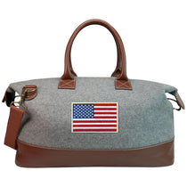 Heritage Gear Grey/Tan Wool Weekender Duffle Bag