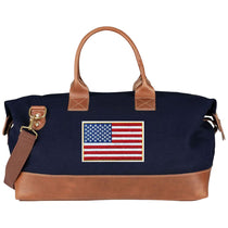 Heritage Gear Navy/Tan Wool Weekender Duffle Bag
