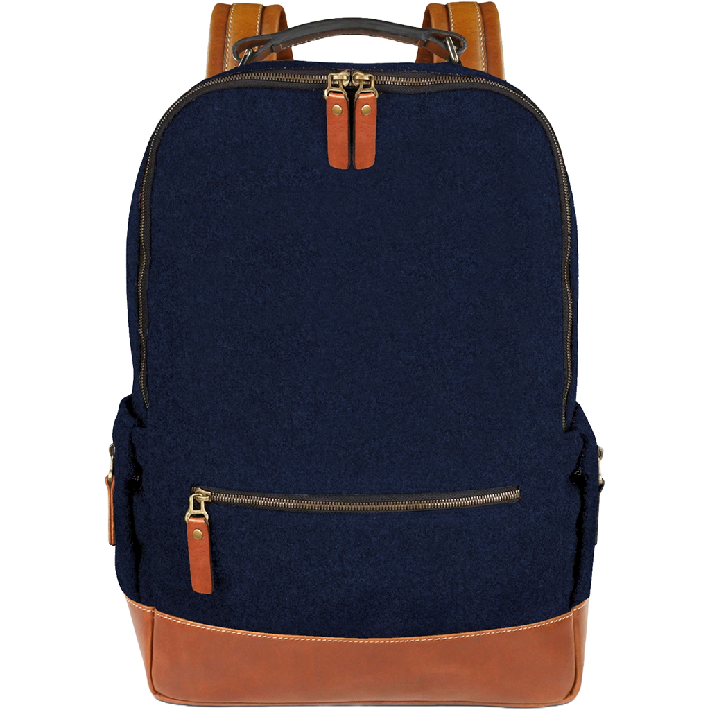 Heritage Gear Navy/Tan Wool Backpack