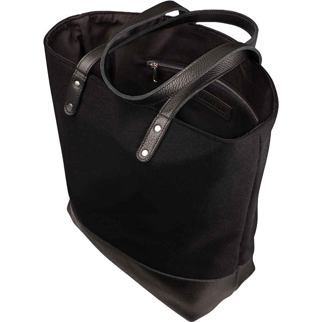 Heritage Gear Black/Black Wool Tote
