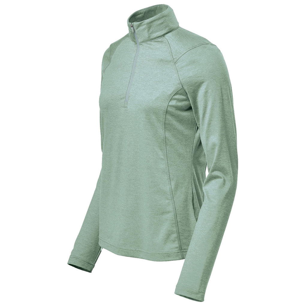 Stormtech Women's Ice Blue Heather Milano Quarter Zip Pullover