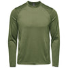 Stormtech Men's Sage Green Heather Milano Crew Neck Long Sleeve