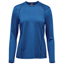 Stormtech Women's Classic Blue Heather Milano Crew Neck Long Sleeve