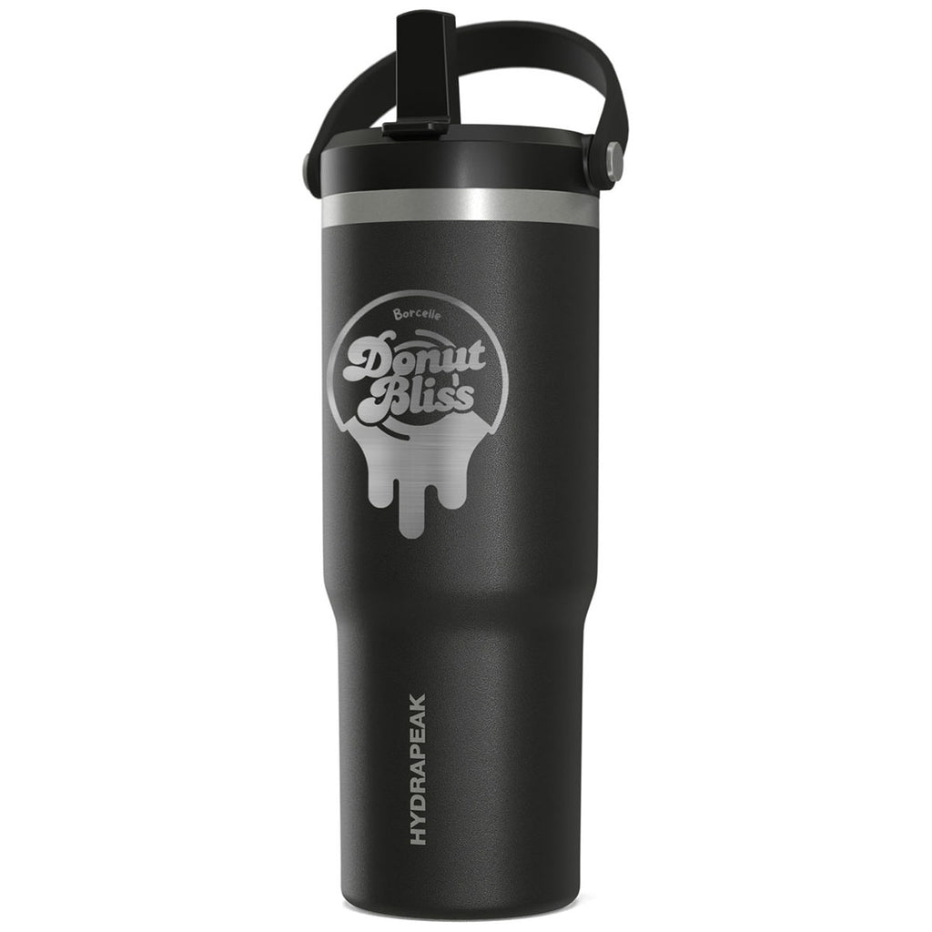 Hydrapeak Black 32oz Insulated Stainless Travel Tumbler