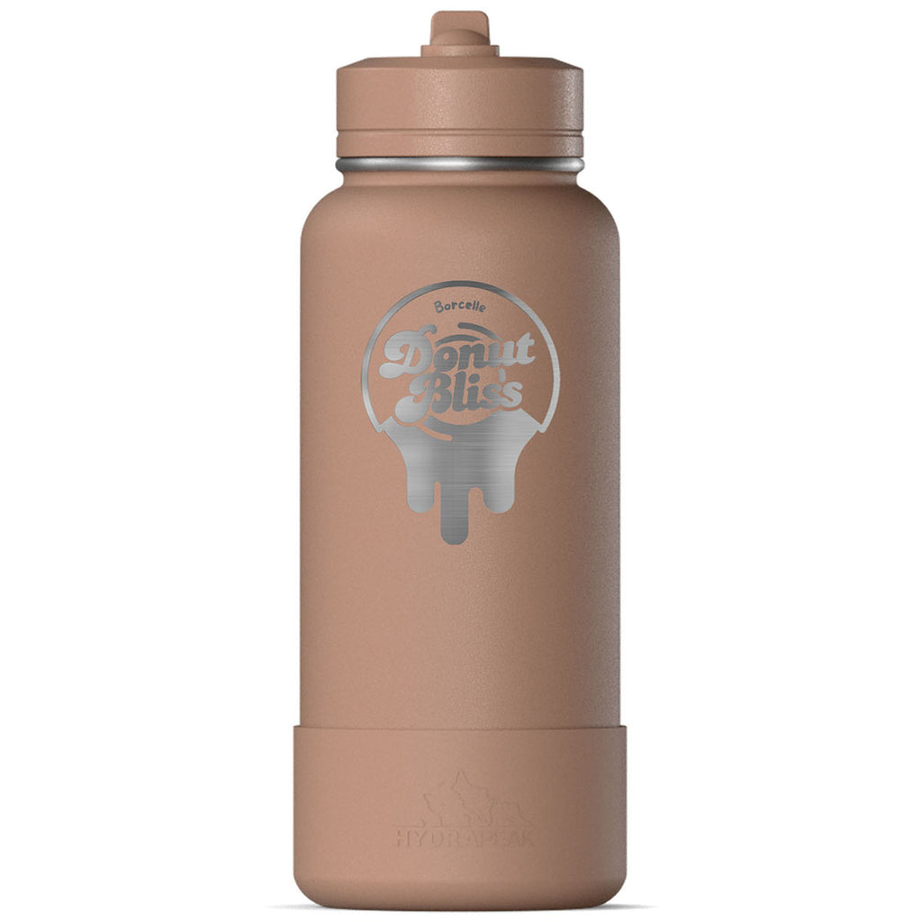 Hydrapeak Almond 32oz Insulated Water Bottle w/ Straw Lid