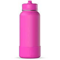 Hydrapeak Fuschia 32oz Insulated Water Bottle w/ Straw Lid