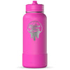 Hydrapeak Fuschia 32oz Insulated Water Bottle w/ Straw Lid