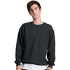 Jerzees Unisex Black Ink Heather Ultimate CVC Crewneck Sweatshirt