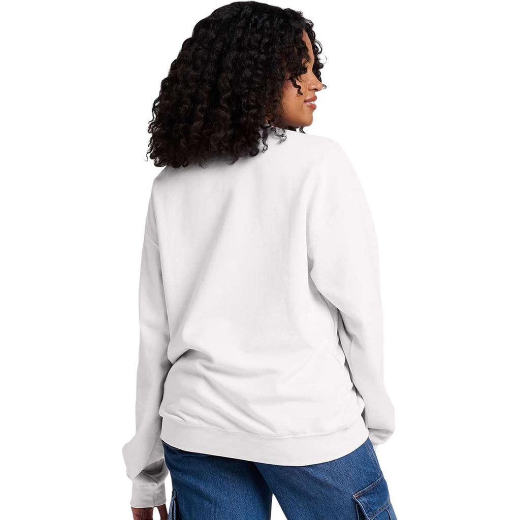 Jerzees Unisex White Ultimate CVC Crewneck Sweatshirt