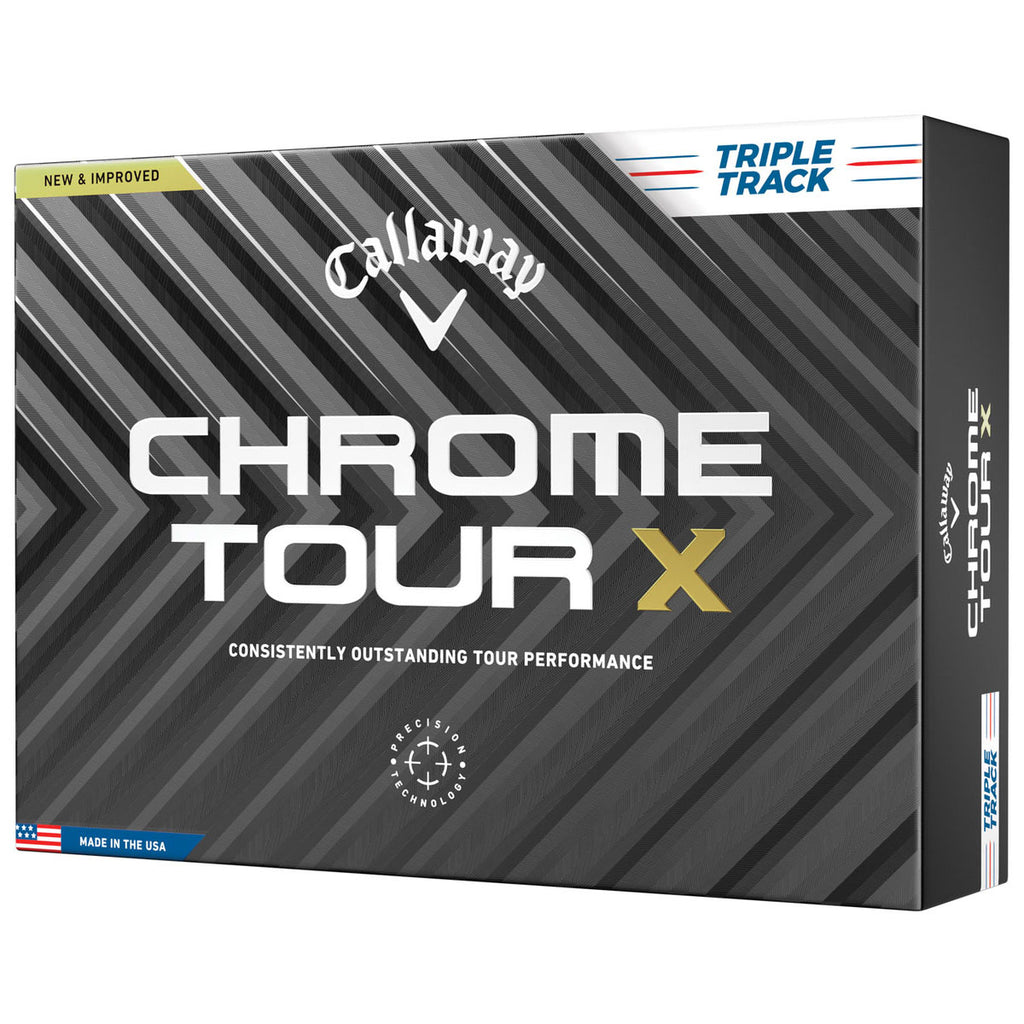 Callaway White Chrome Tour X Triple Track Golf Balls (One Dozen)