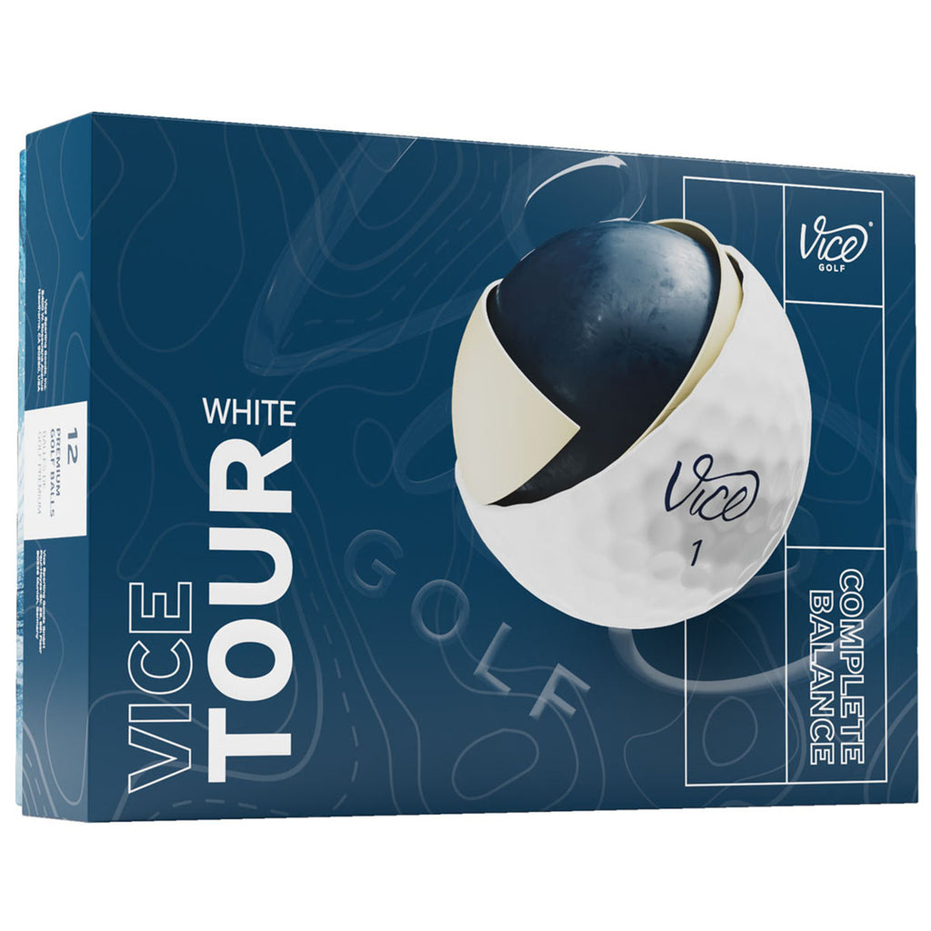 Vice White Tour Golf Balls (One Dozen)