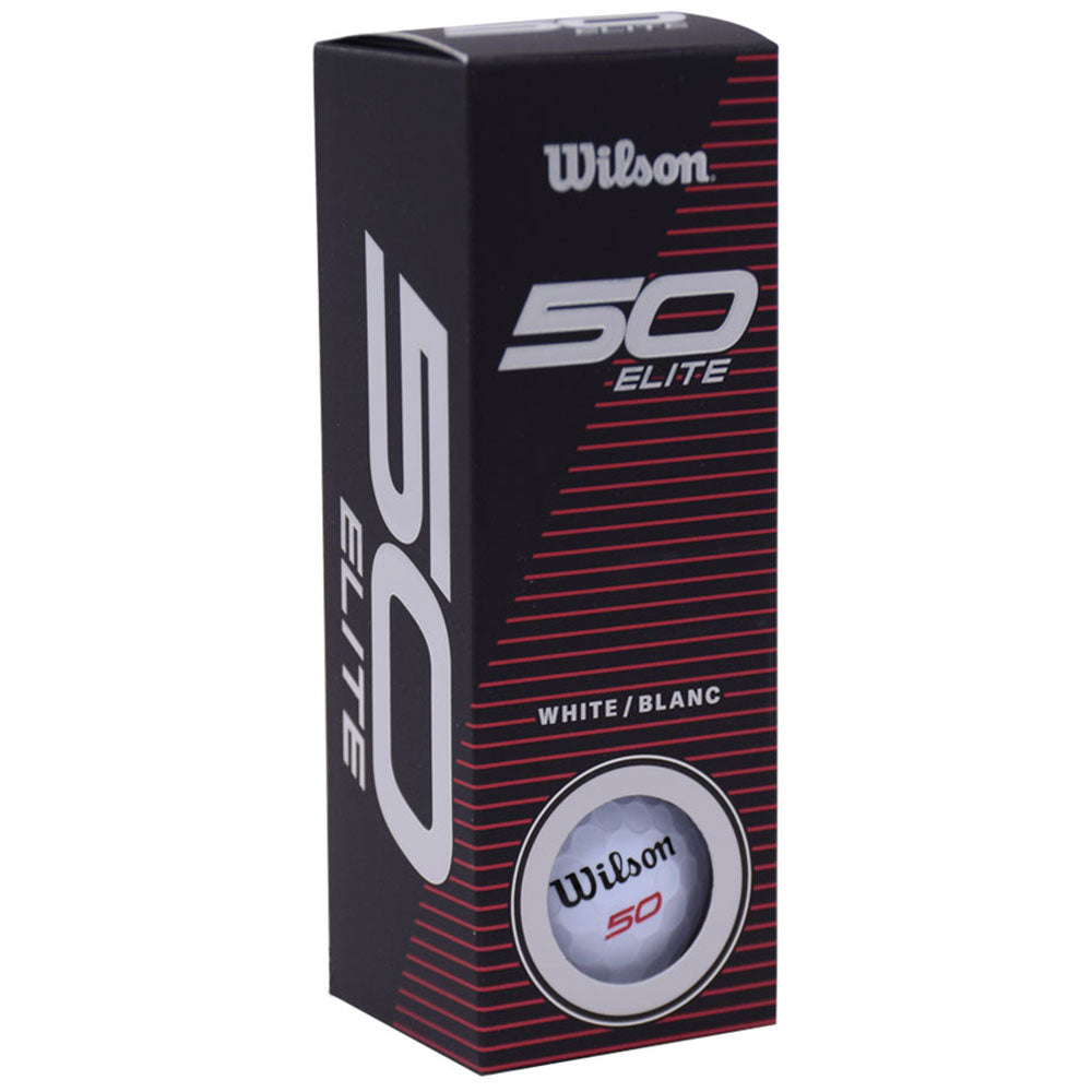 Wilson White 50 Elite Golf Balls (One Dozen)