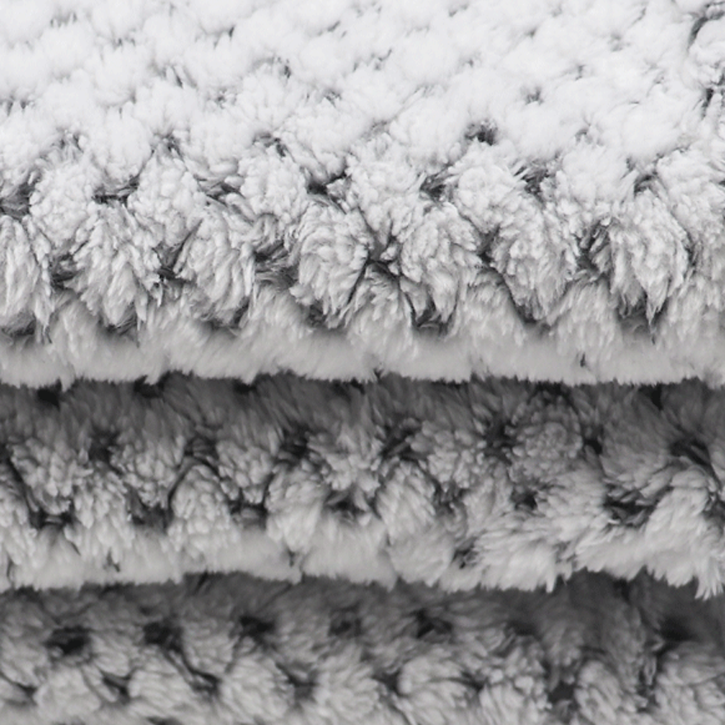 MerchPerks Zusa White with Charcoal Plush Siesta Blanket