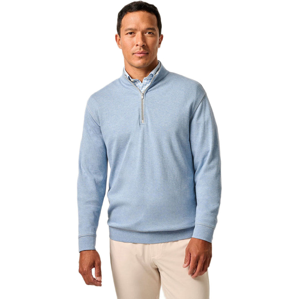 Johnnie-O Men's Lapis Hanks Lightweight Textured Quarter Zip Pullover