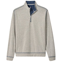 Johnnie-O Men's Light Grey Hanks Lightweight Textured Quarter Zip Pullover