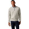 Johnnie-O Men's Light Grey Hanks Lightweight Textured Quarter Zip Pullover
