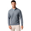 Johnnie-O Men's Navy Hanks Lightweight Textured Quarter Zip Pullover