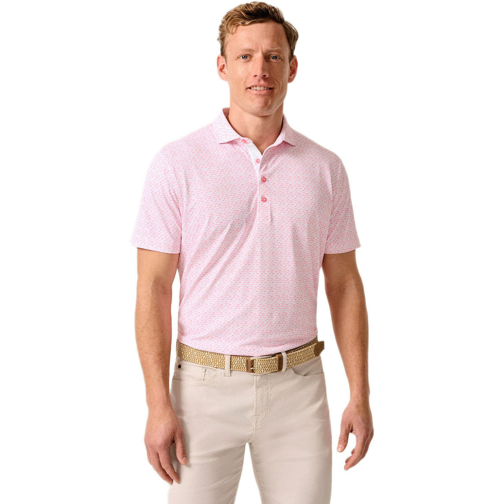 Johnnie-O Men's Azalea Flock Yeah Performance Mesh Polo