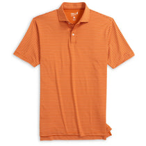 Johnnie-O Men's Burnt Orange Beau Stripe Performance Jersey Polo