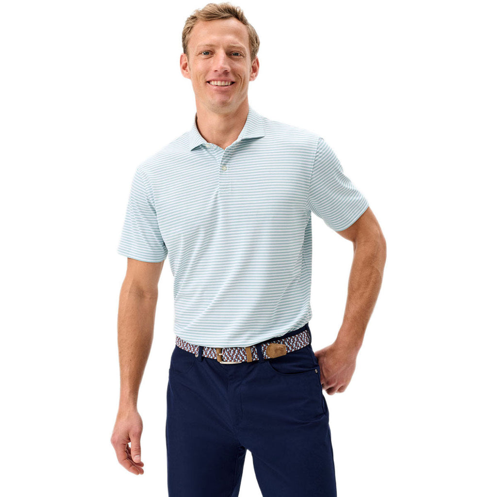 Johnnie-O Men's Sublime Cruz Stripe Performance Mesh Polo