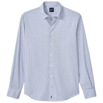 Johnnie-O Men's Navy Koby Mini Pane Everyday Performance Button Down Shirt