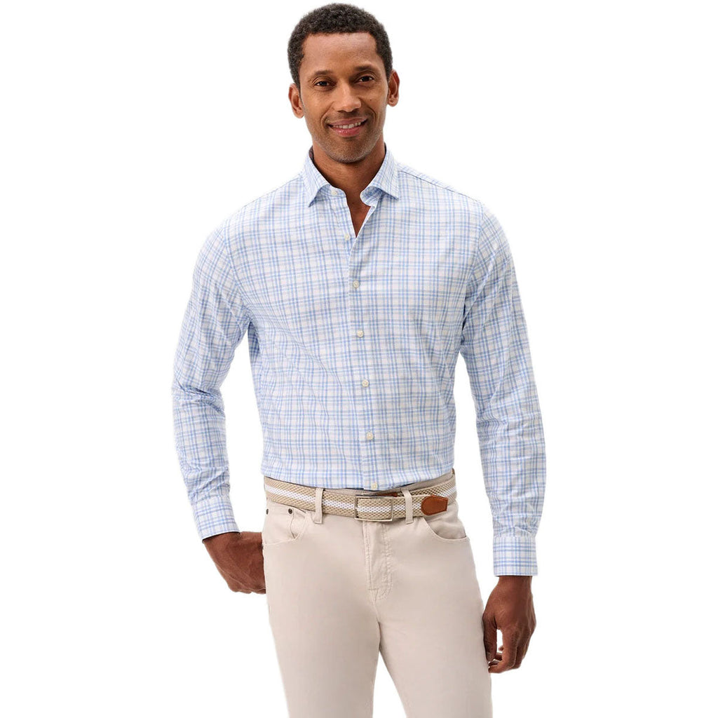 Johnnie-O Men's Wake Rafael Multi Pane Everyday Performance Button Down Shirt