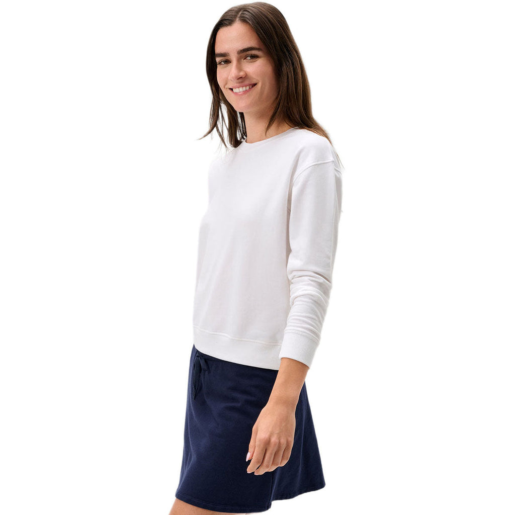 Johnnie-O Women's White Penny Crewneck Sweatshirt