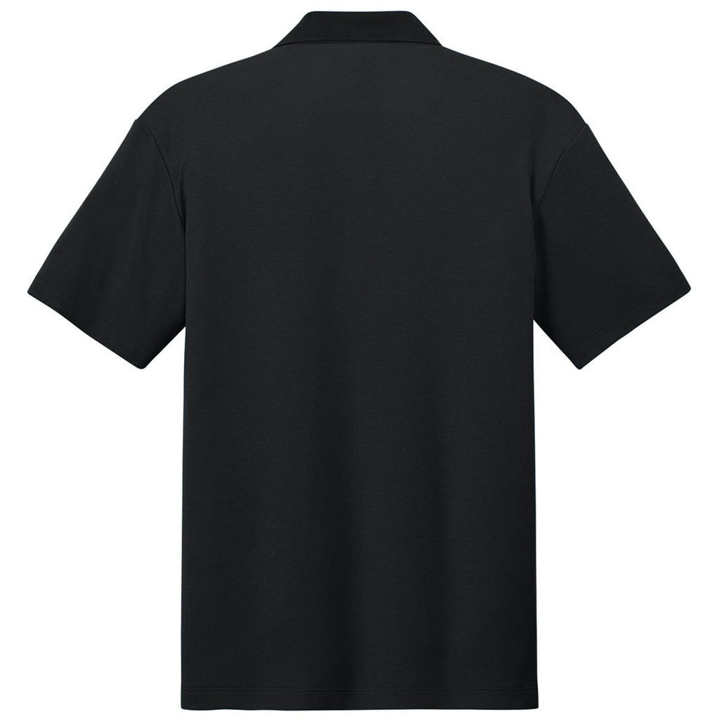 Port Authority Men's Deep Black Plaited Pique Polo