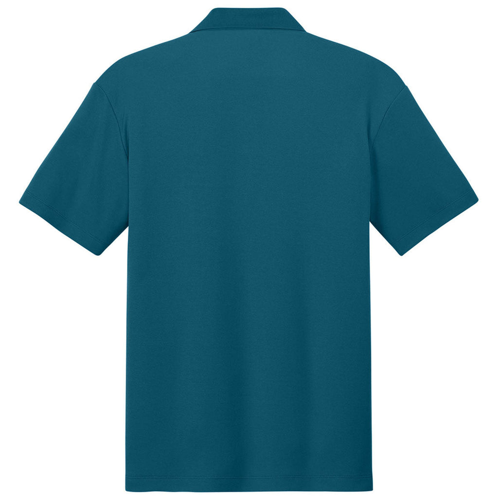 Port Authority Men's Moroccan Blue Plaited Pique Polo