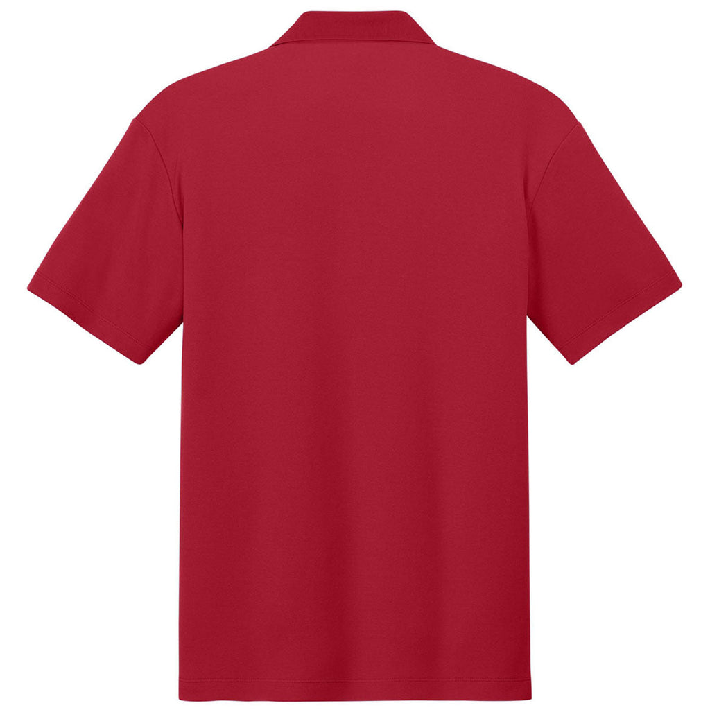 Port Authority Men's Rich Red Plaited Pique Polo