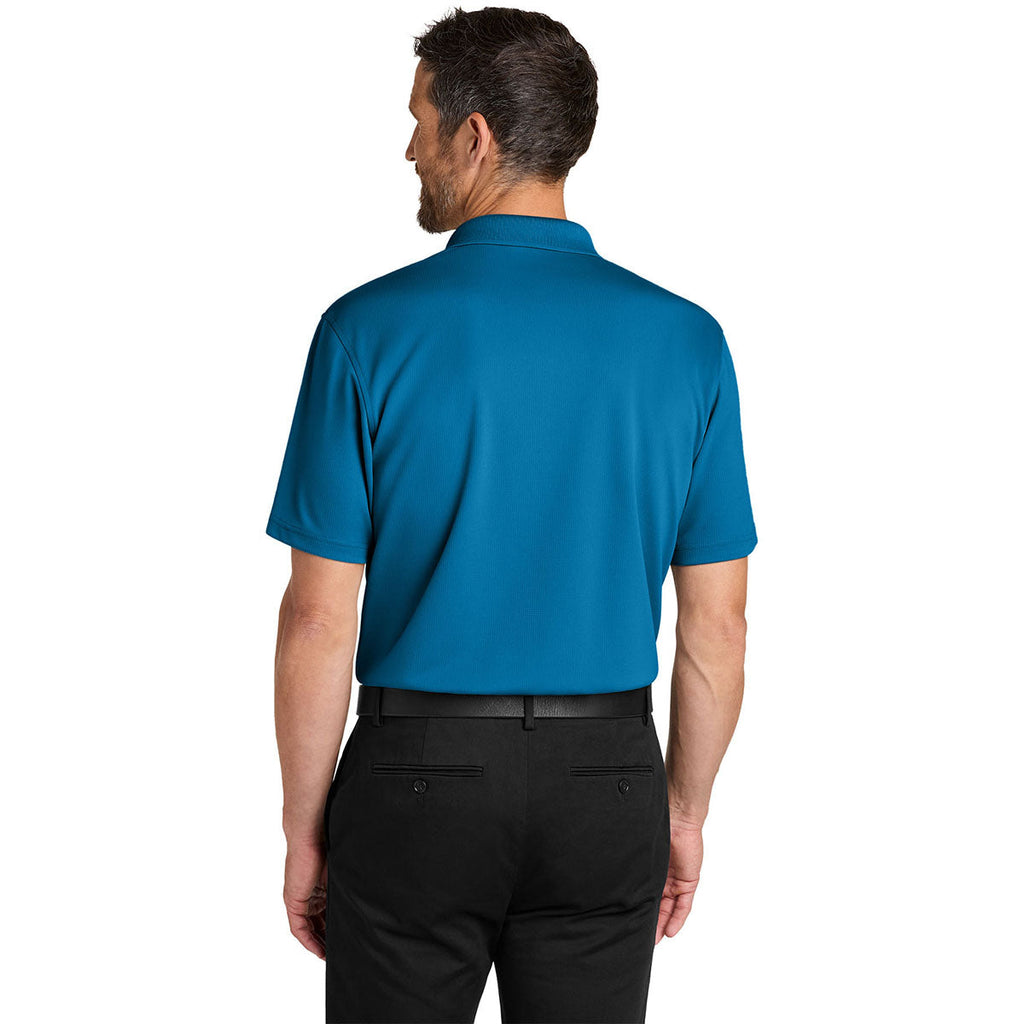 Port Authority Men's Imperial Blue Dry Zone Stain-Release Grid Polo