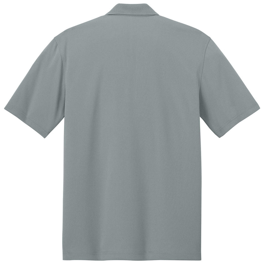 Port Authority Men's Light Sterling Grey Dry Zone Stain-Release Grid Polo