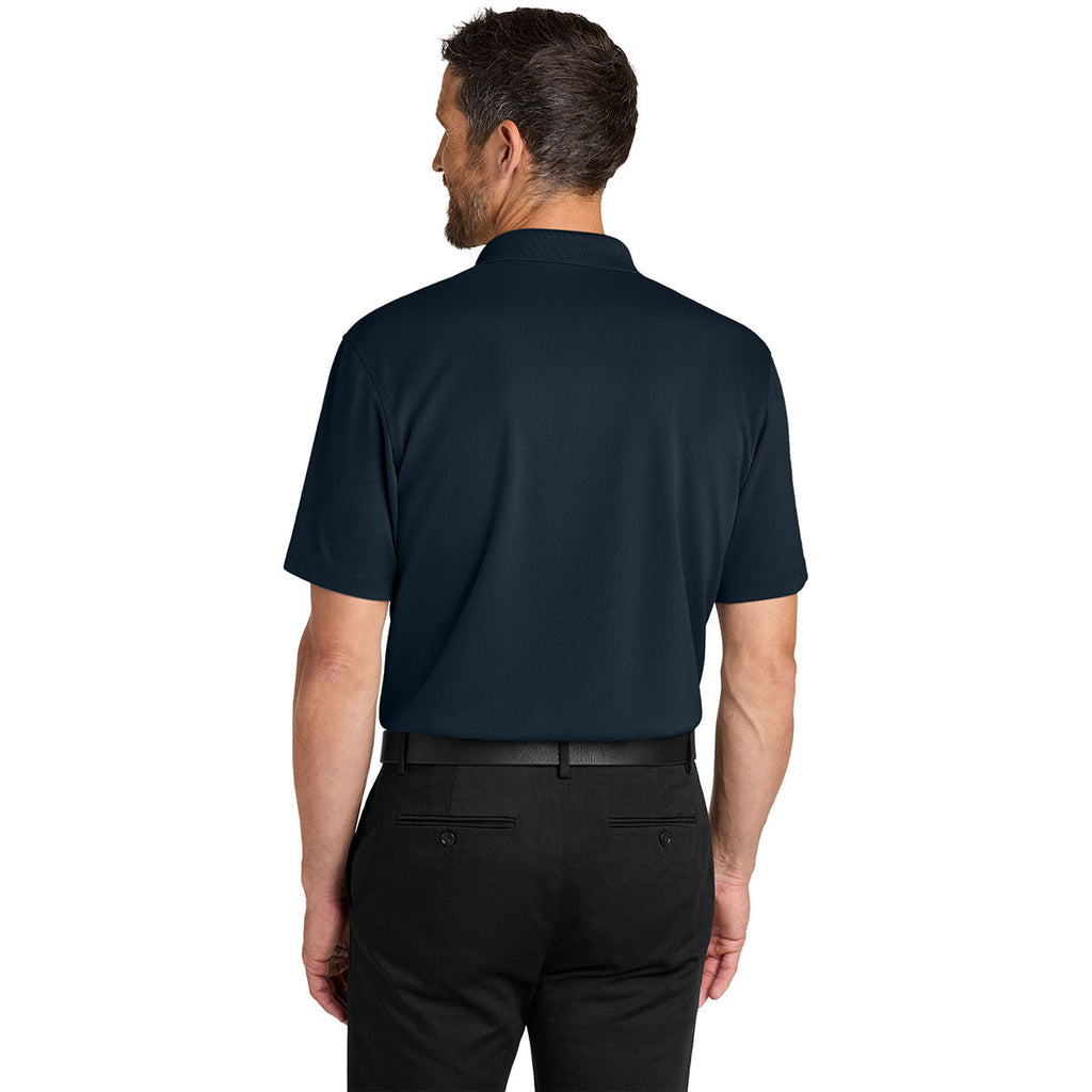 Port Authority Men's Night Navy Dry Zone Stain-Release Grid Polo