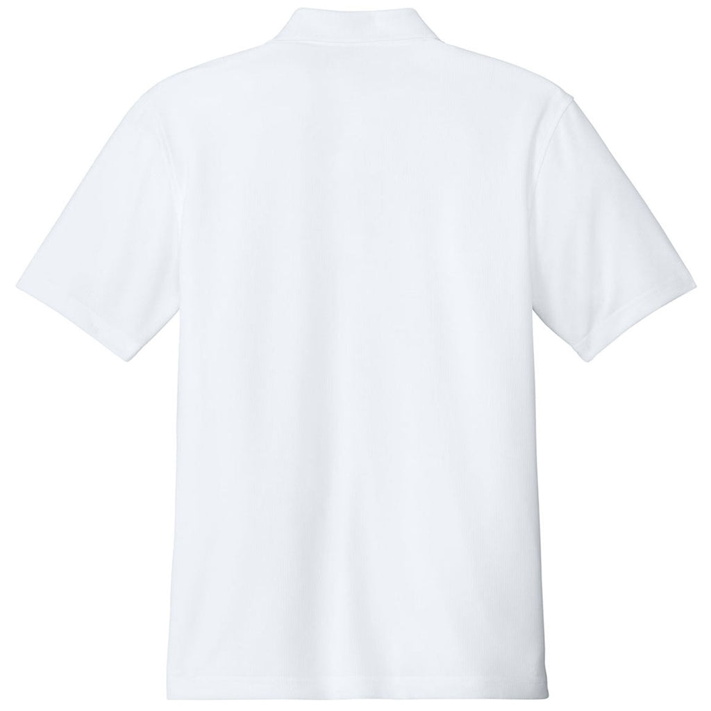 Port Authority Men's White Dry Zone Stain-Release Grid Polo