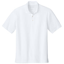Port Authority Men's White Dry Zone Stain-Release Grid Polo