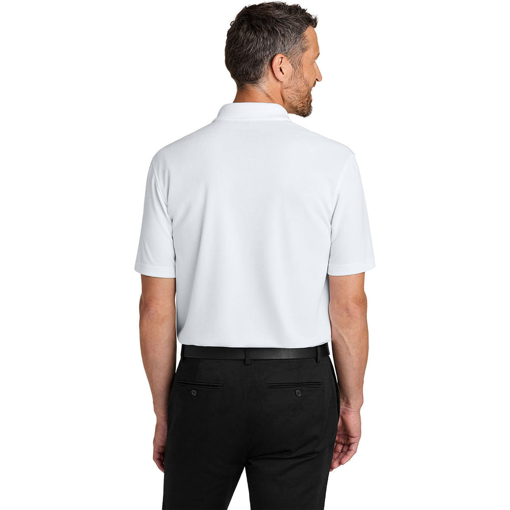Port Authority Men's White Dry Zone Stain-Release Grid Polo