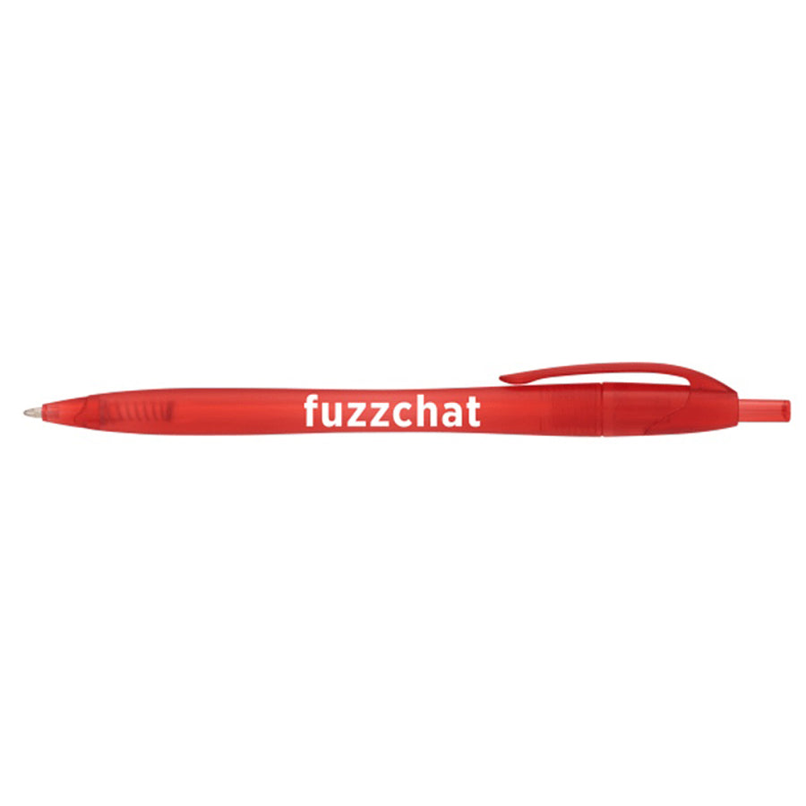 Bullet Translucent Red Cougar Retractable Ballpoint Pen