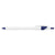Bullet White w/Blue Trim Cougar Retractable Ballpoint Pen