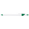 Bullet White w/Green Trim Cougar Retractable Ballpoint Pen