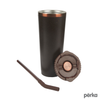 Perka Brown Barbarossa 24 oz. Recycled Steel and Coffee Grounds Tumbler