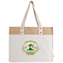 Logomark Natural Sophia Canvas Tote With Jute Trim